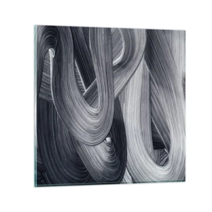 Glastavla - Bild på glas - Verklighetens flythet - 30x30 cm