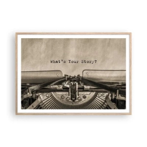 Affisch i ram av ljusek - Svara mig - 100x70 cm