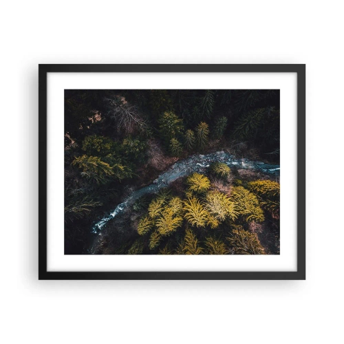 Affisch i svart ram - Snabbt, allt snabbare - 50x40 cm