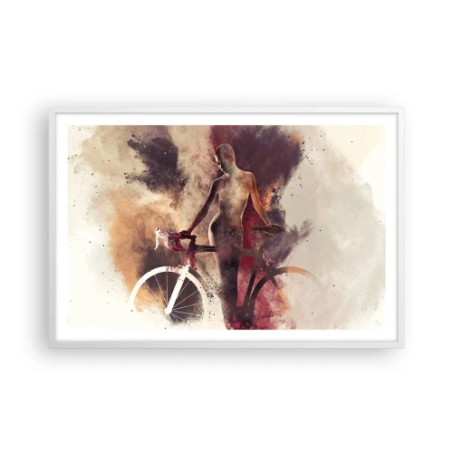 Affisch i vit ram - Cyklelsjäl i marmorform - 91x61 cm