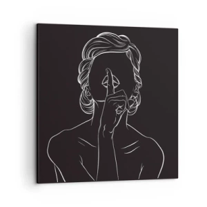 Canvastavla - Bild på duk - Skönhet blommar i tystnad - 50x50 cm