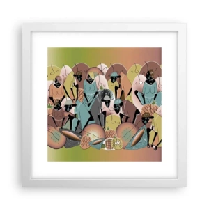 Affisch i vit ram - Högtiden kommer - 30x30 cm