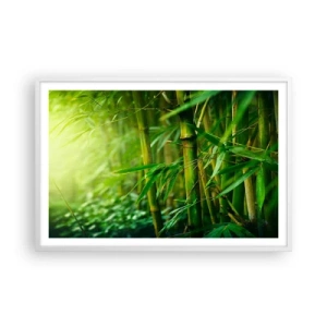 Affisch i vit ram - Lär känna grönskan i sig - 91x61 cm