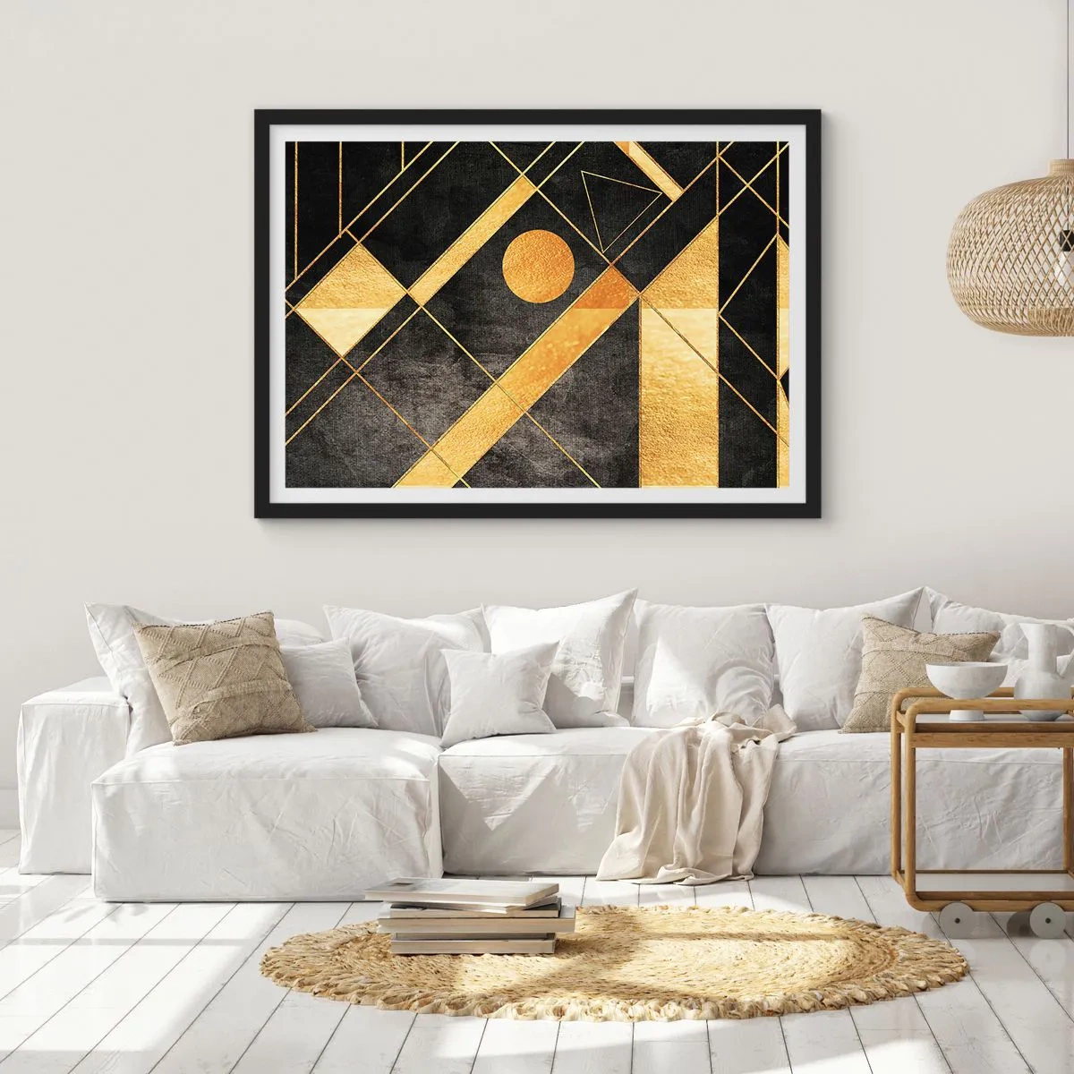 Affisch i svart ram - Öknens sol - 40x30 cm