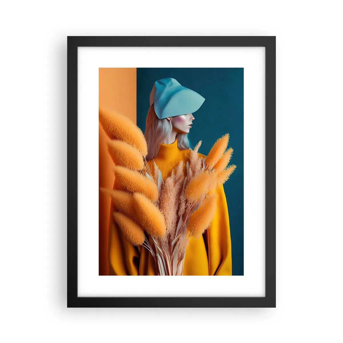 Affisch i svart ram - Fluffigt porträtt - 30x40 cm