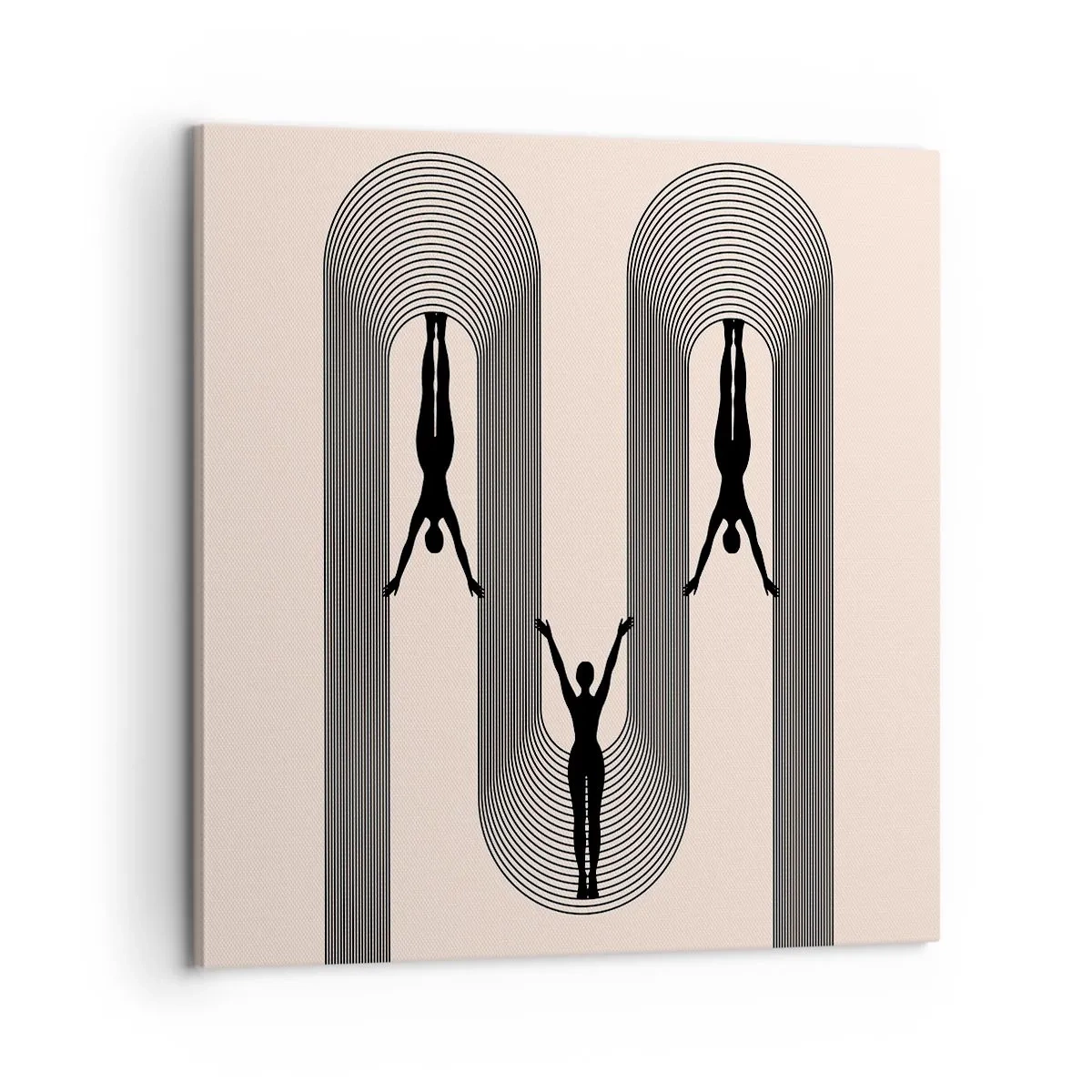 Canvastavla - Bild på duk - Upp och ner - 60x60 cm