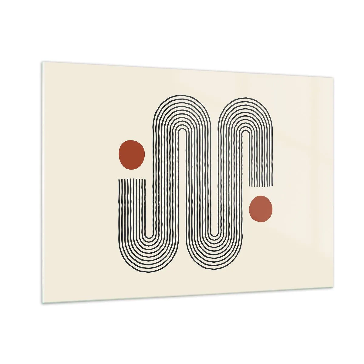 Glastavla - Bild på glas - från början till slutet - 100x70 cm