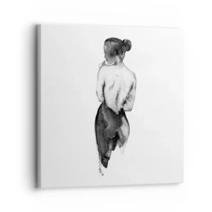 Canvastavla - Bild på duk - Världen försvinner i hennes närvaro - 30x30 cm