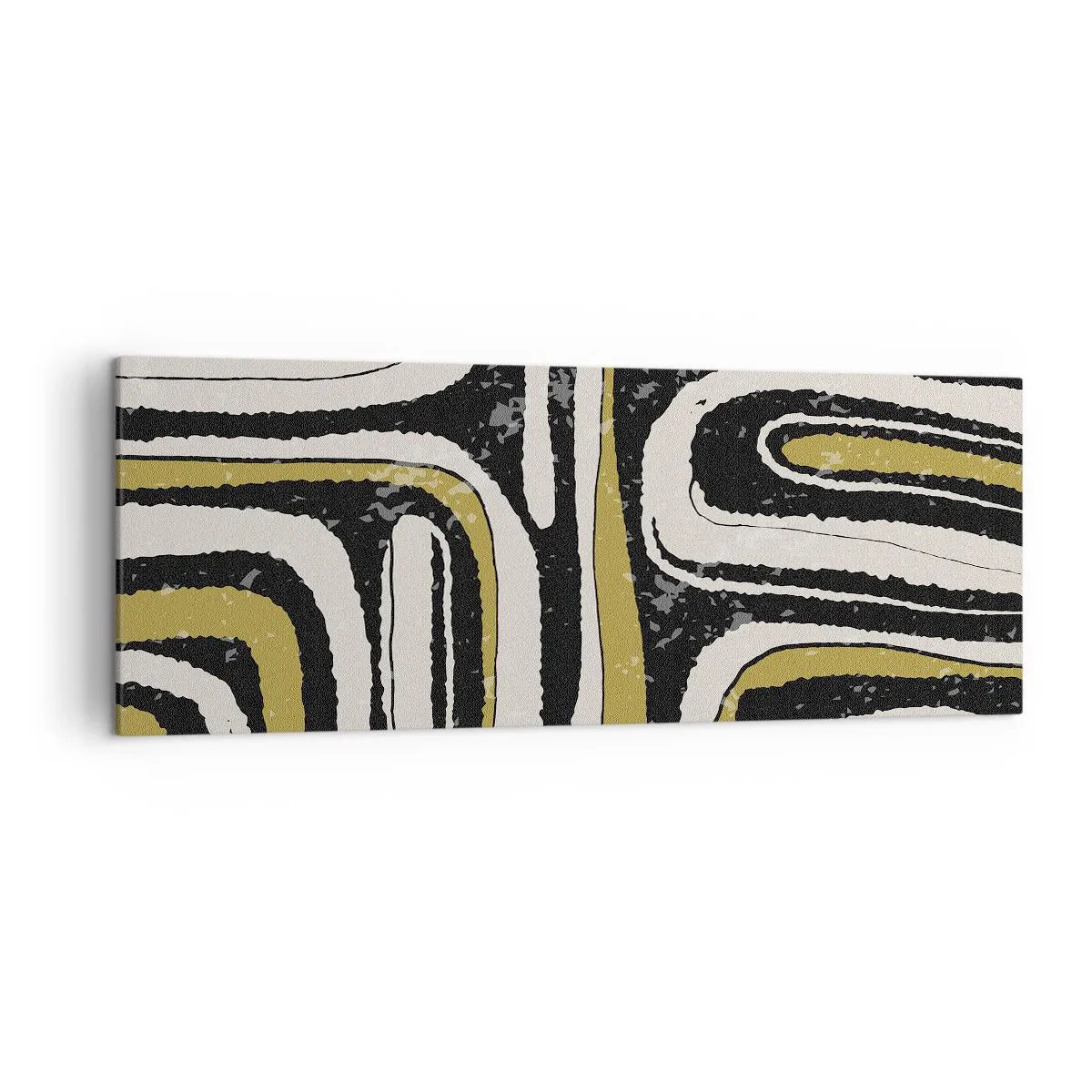 Canvastavla - Bild på duk - Komposition: stråk och gränder - 140x50 cm