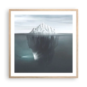 Affisch i ram av ljusek - Undervattensmysterium - 60x60 cm