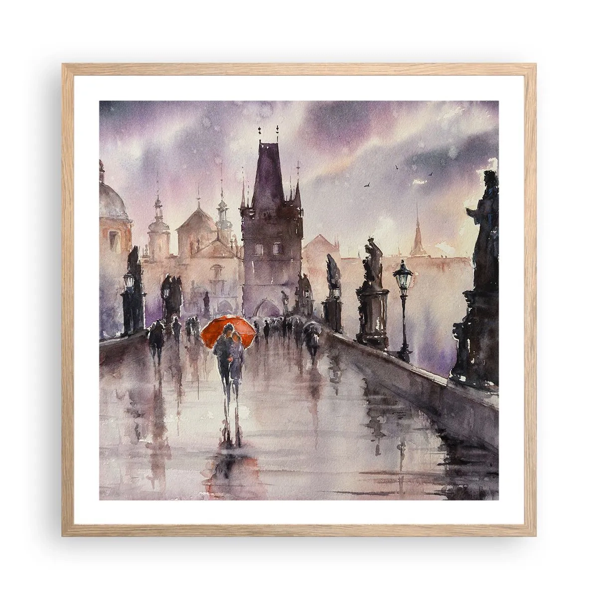 Affisch i ram av ljusek - Människor förändras inte - 60x60 cm