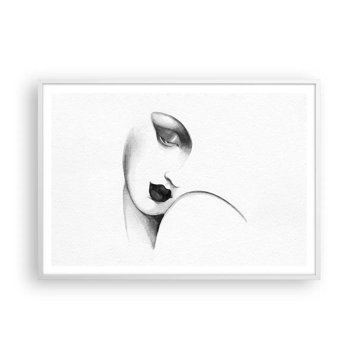 Affisch i vit ram - I Łempickas stil - 100x70 cm