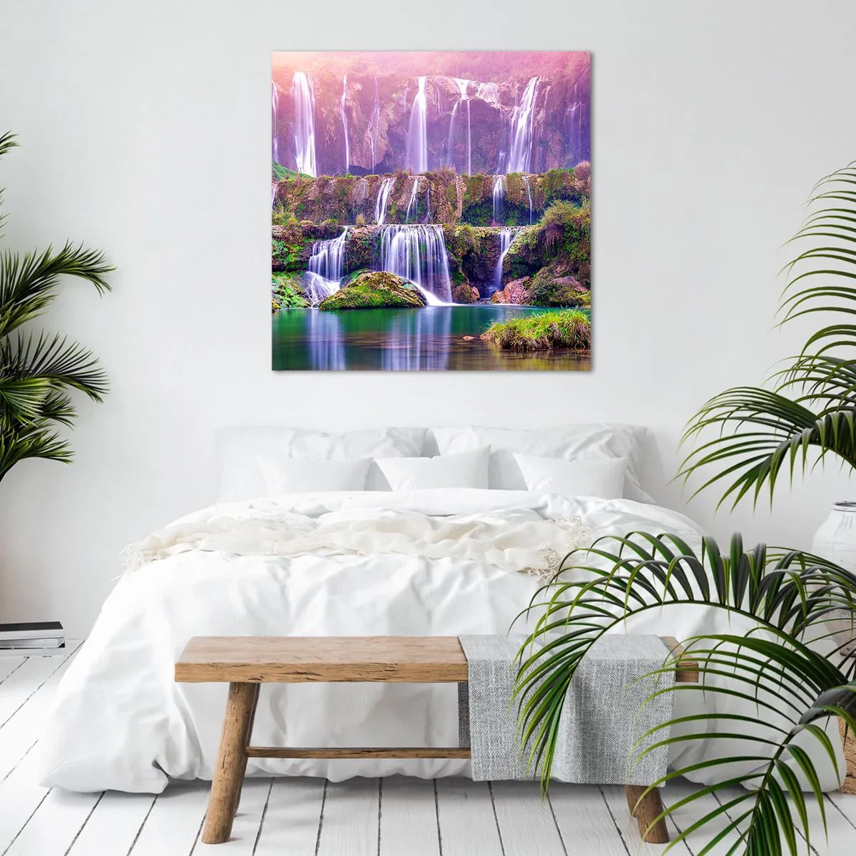 Canvastavla - Bild på duk - Trappan till himlen - 60x60 cm