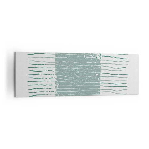 Canvastavla - Bild på duk - Marin abstraktion - 160x50 cm