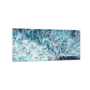 Glastavla - Bild på glas - Kustparad - 120x50 cm