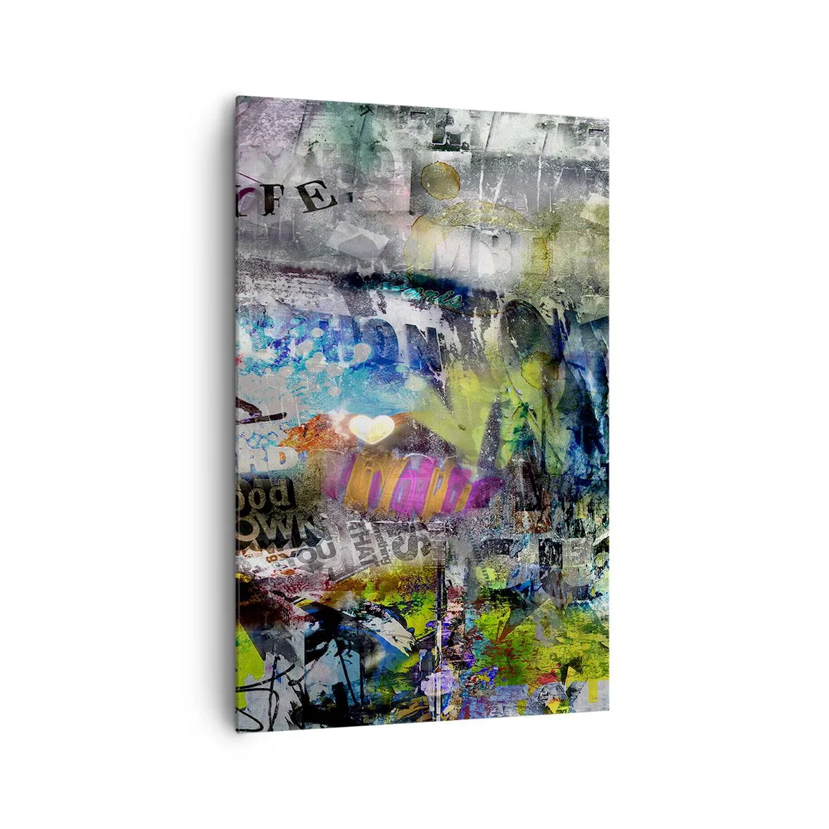 Canvastavla - Bild på duk - Collage med minnen - 80x120 cm