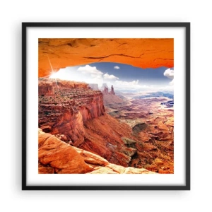 Affisch i svart ram - Skapat av naturen - 50x50 cm