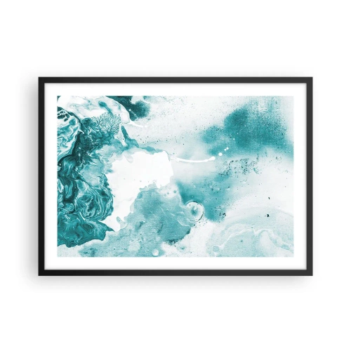 Affisch i svart ram - Blåa laguner - 70x50 cm