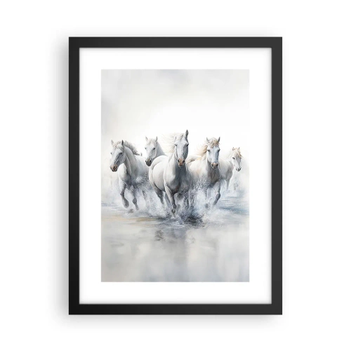 Affisch i svart ram - Vit magi - 30x40 cm
