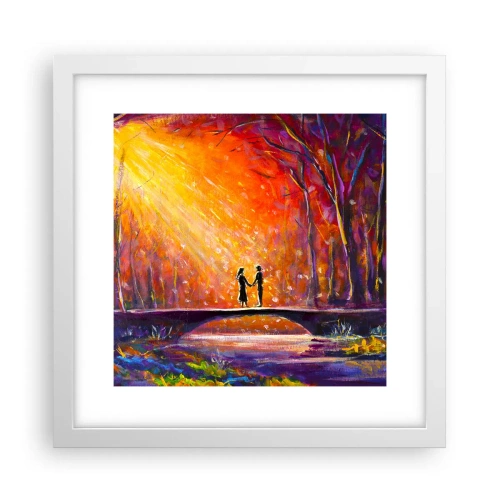 Affisch i vit ram - Himlen älskar också dem - 30x30 cm