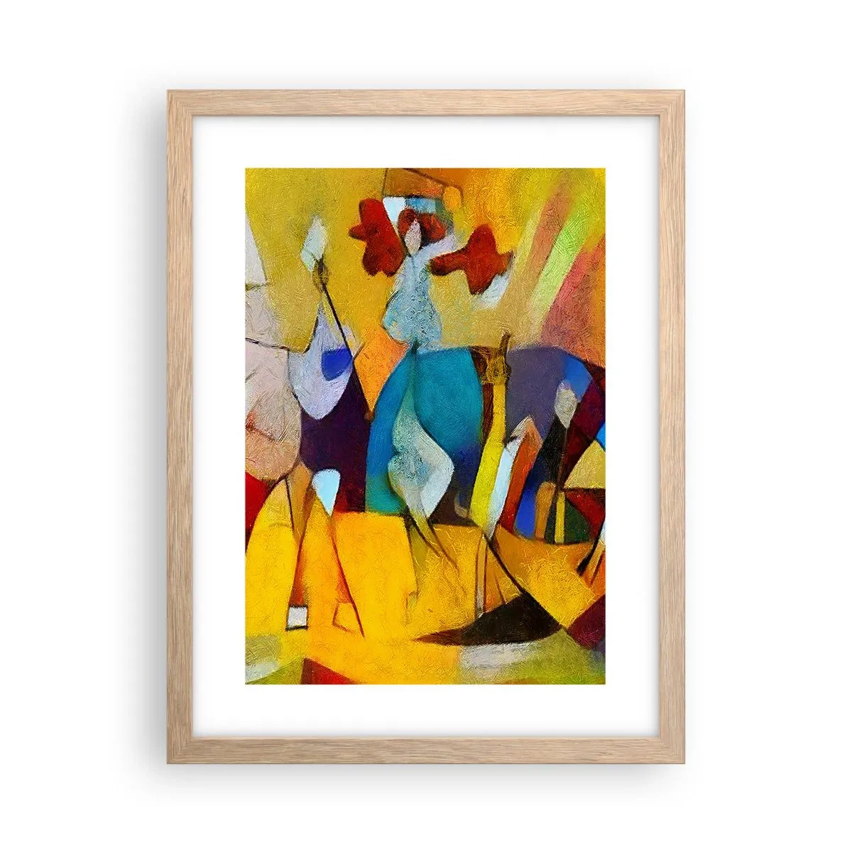 Affisch i ram av ljusek - Sol - liv -glädje - 30x40 cm