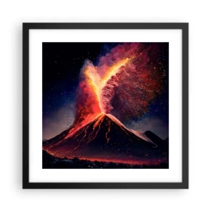 Affisch i svart ram - Skönhet och skräck - 40x40 cm