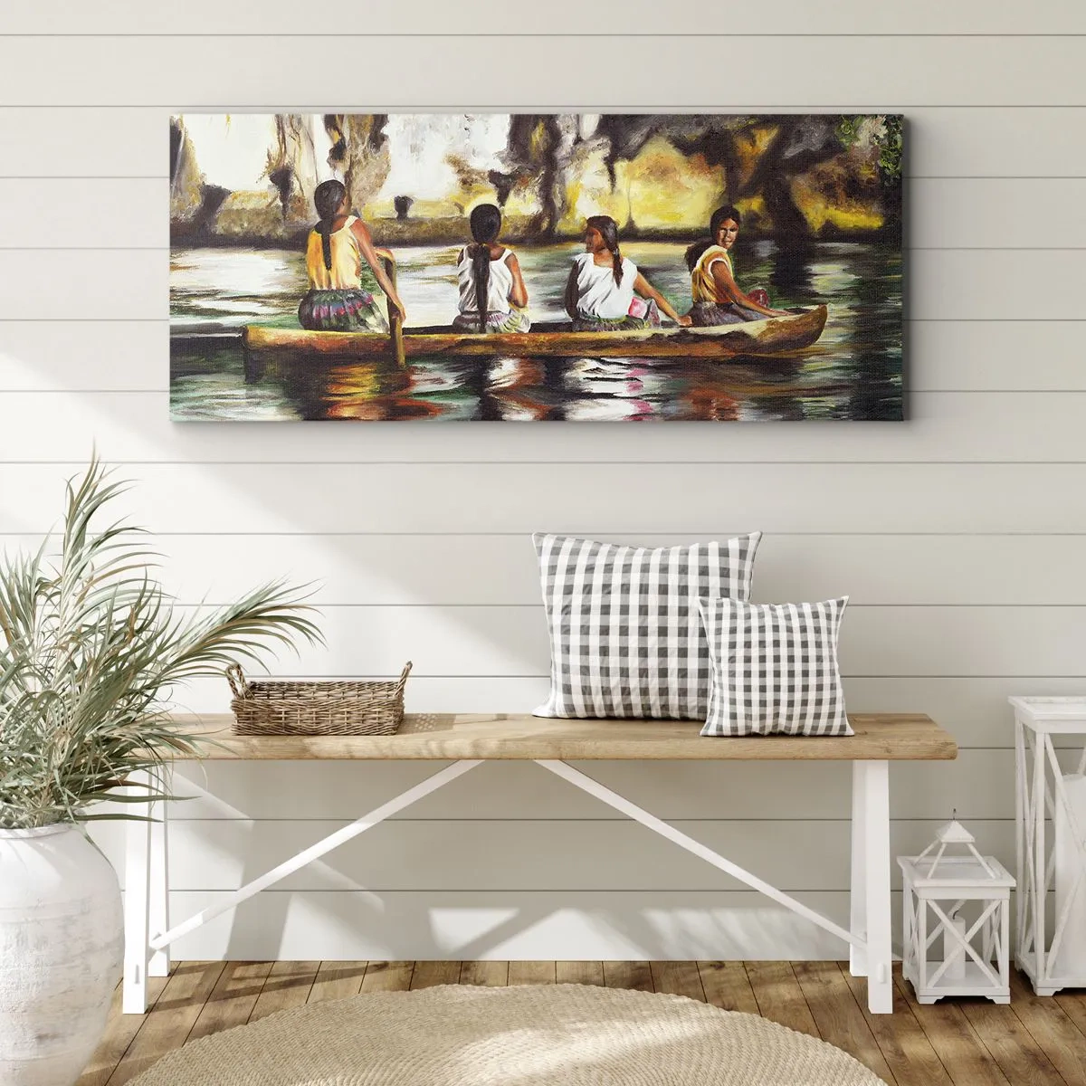 Canvastavla - Bild på duk - I polynesiskt paradis - 90x30 cm