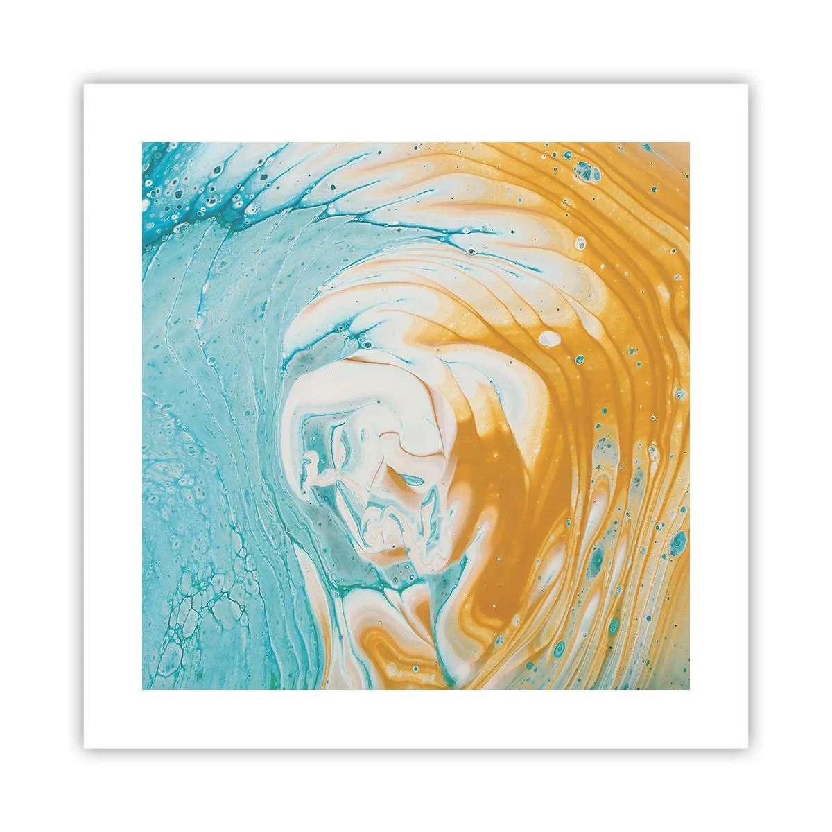 Affisch - Pastellfärgad virvel - 40x40 cm