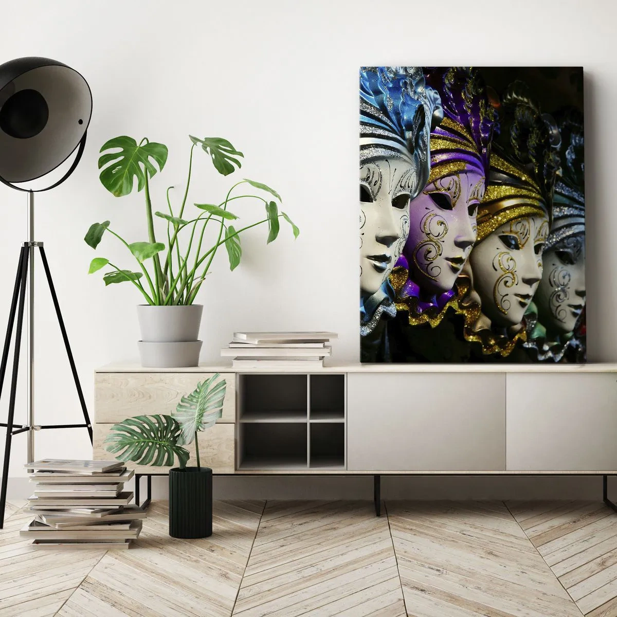 Canvastavla - Bild på duk - Hemlighet i guld och i silver - 50x70 cm