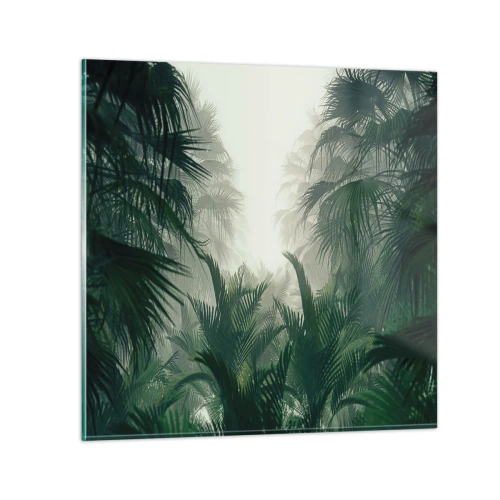 Glastavla - Bild på glas - Tropisk hemlighet - 30x30 cm