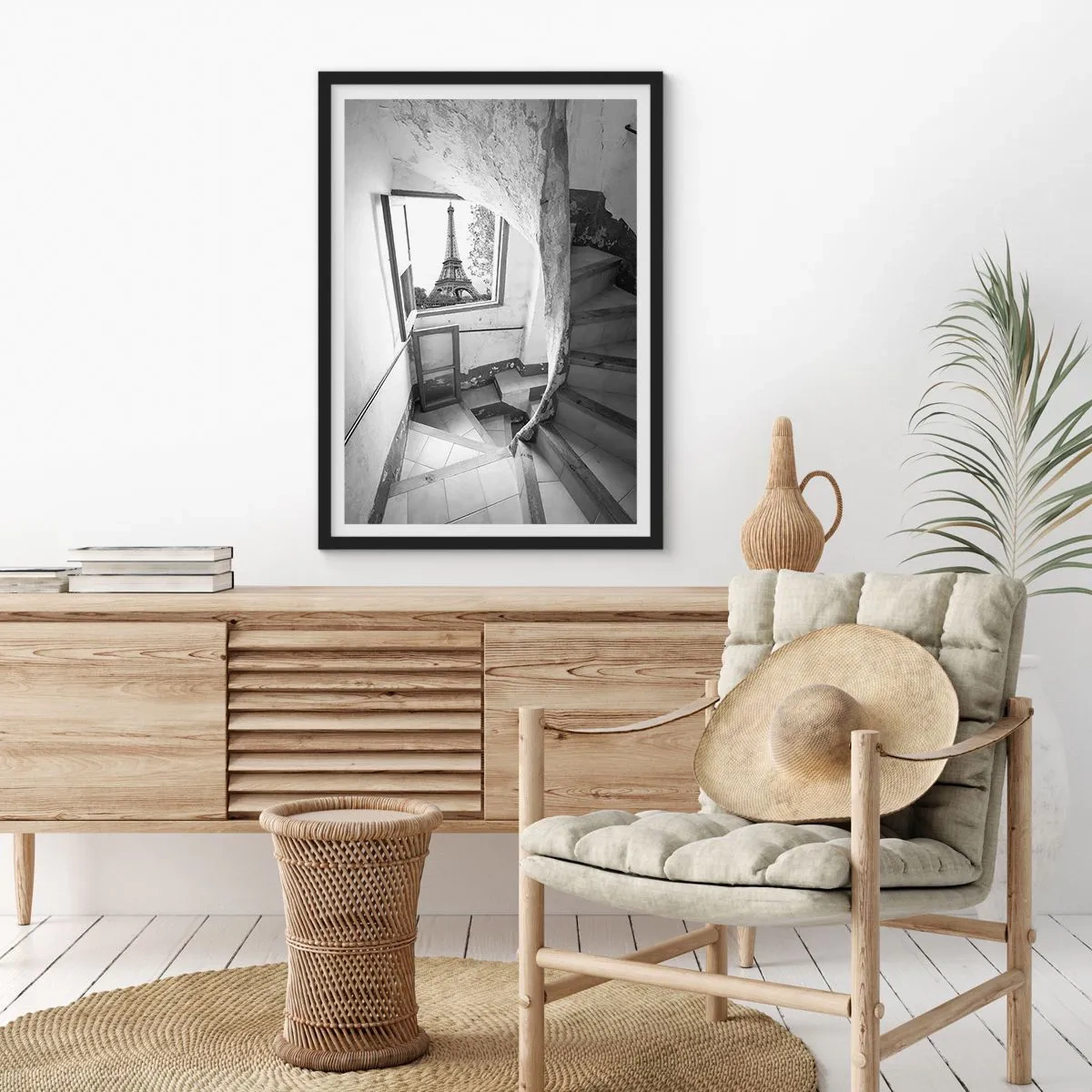 Affisch i svart ram - Vilken utsikt! - 70x100 cm