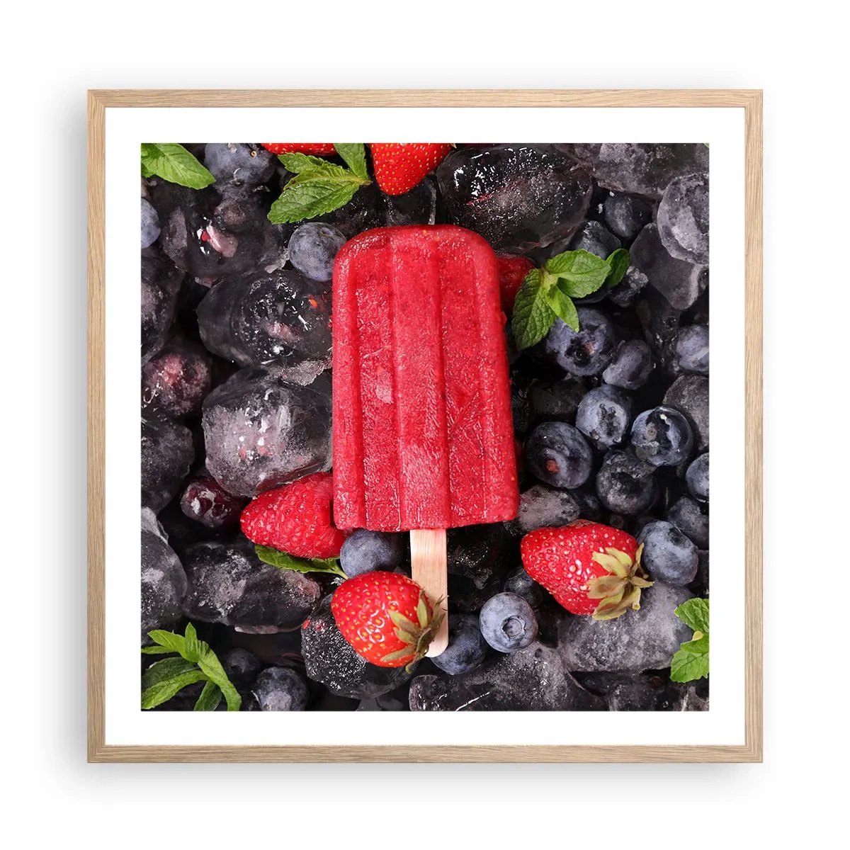 Affisch i ram av ljusek - En smak av varm sommar - 60x60 cm