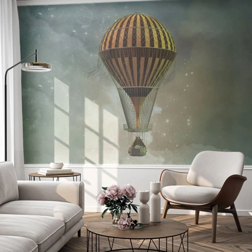 Fototapet på mått Premium Canvas - Banbrytande flygningar - Ballong, Flyga, Moln