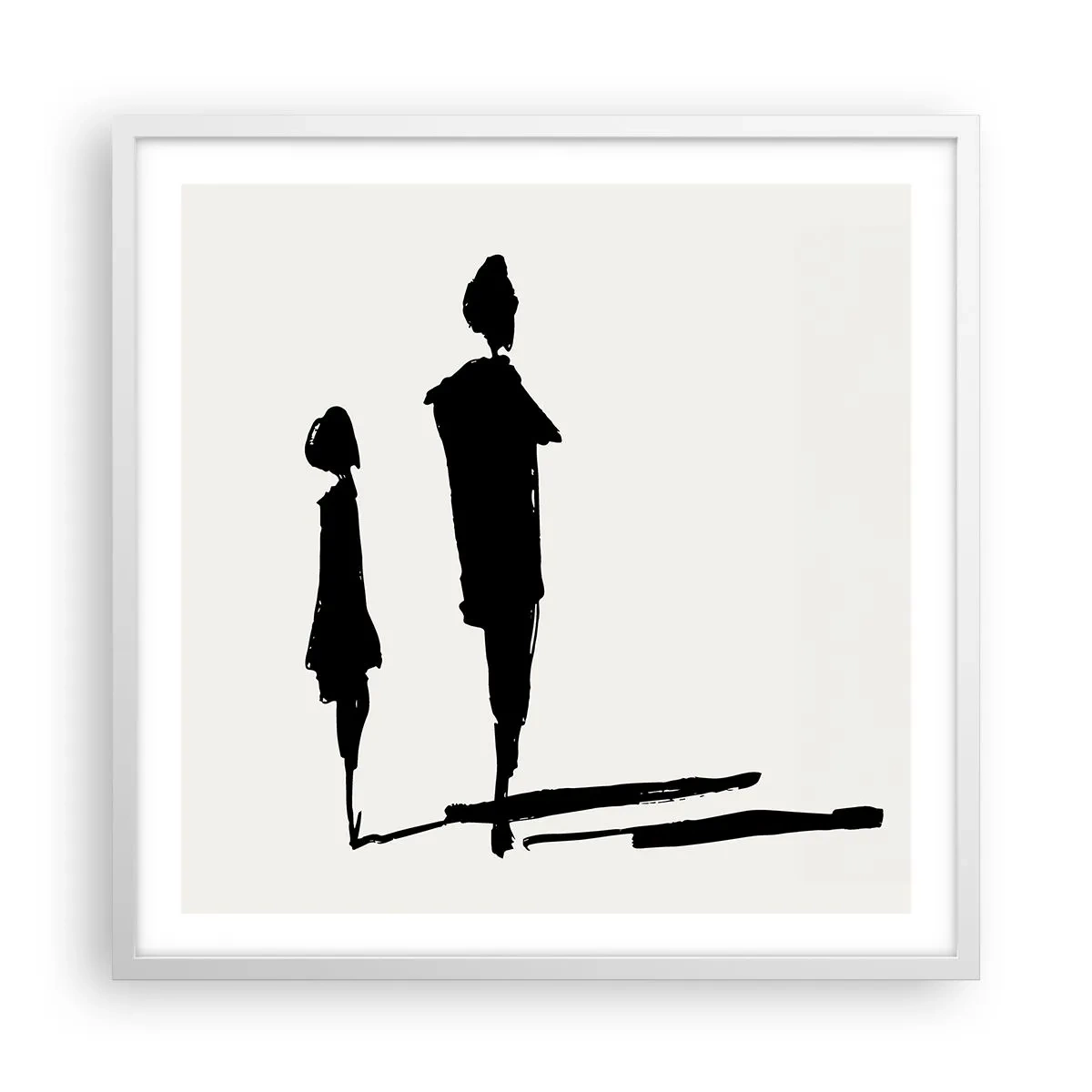 Affisch i vit ram - Säkert tillsammans? - 60x60 cm