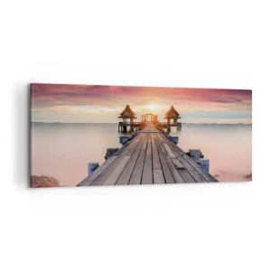 Canvastavla - Bild på duk - Skymning i öst - 100x40 cm