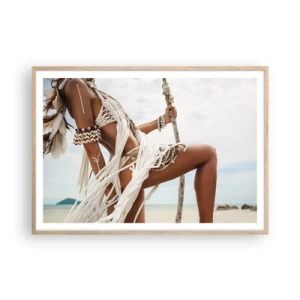 Affisch i ram av ljusek - Solens prästinna - 100x70 cm