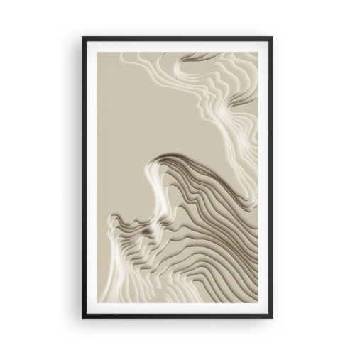 Affisch i svart ram - Konstens topografi - 61x91 cm