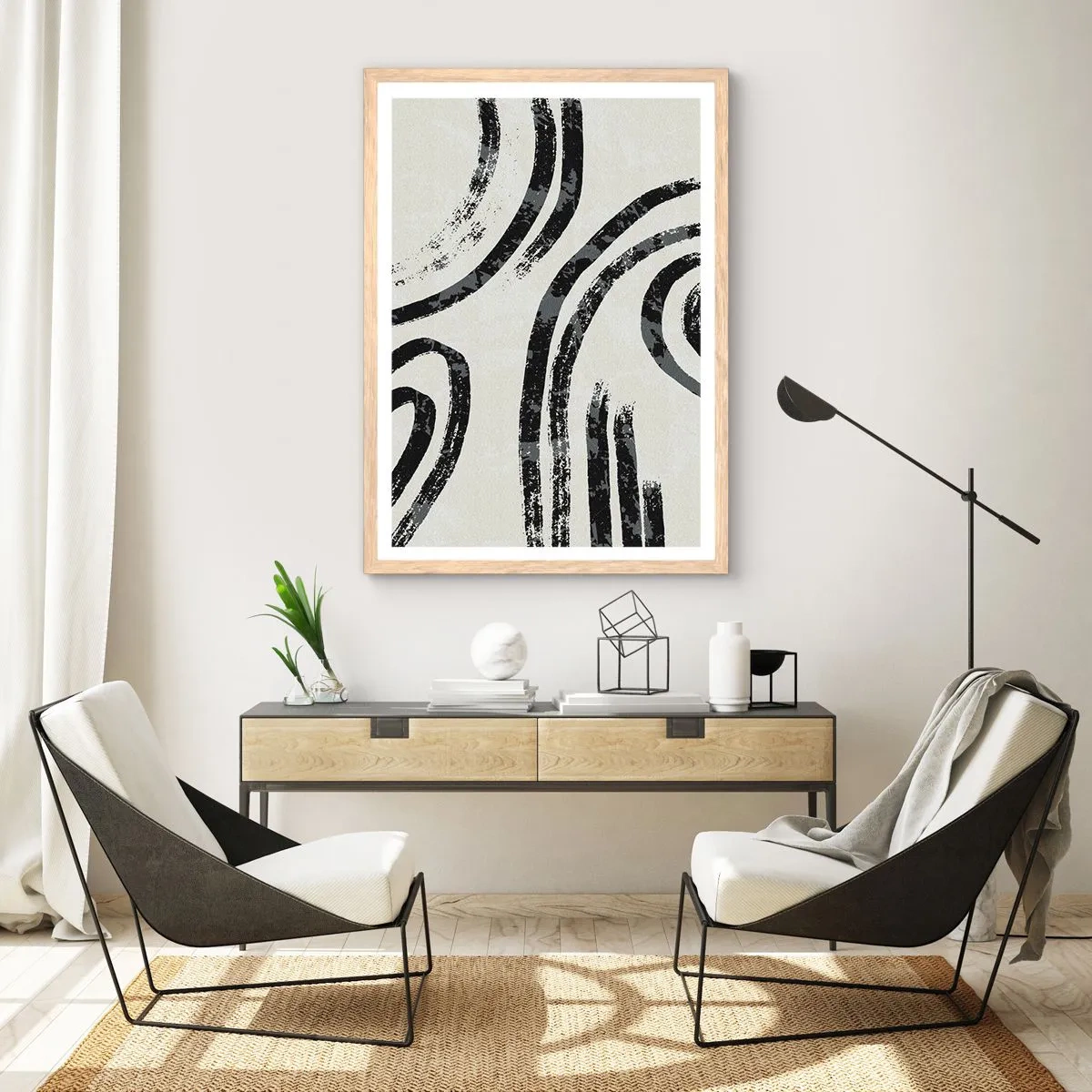 Affisch i ram av ljusek - Halvstoppad - 70x100 cm