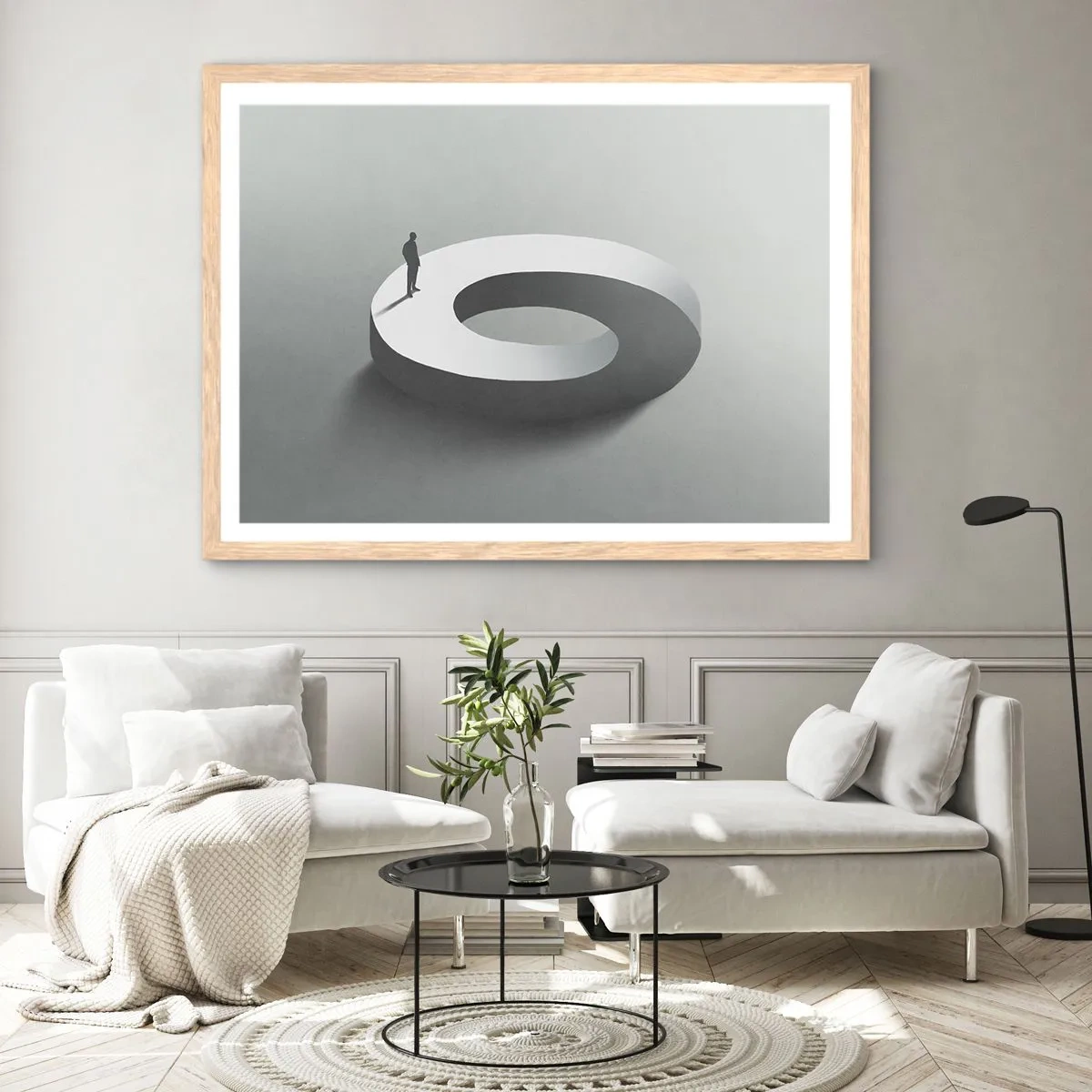 Affisch i ram av ljusek - Och försök att vara klok - 100x70 cm