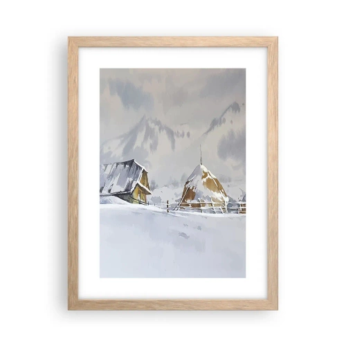 Affisch i ram av ljusek - I snödalen - 30x40 cm