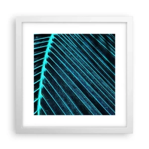 Affisch i vit ram - Grön textur - 30x30 cm