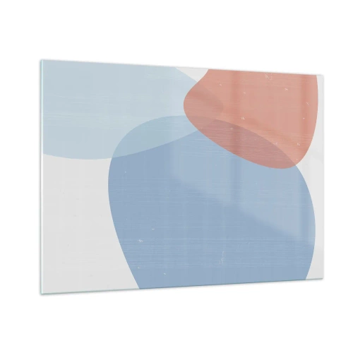 Glastavla - Bild på glas - Pastellfärgade relationer - 100x70 cm