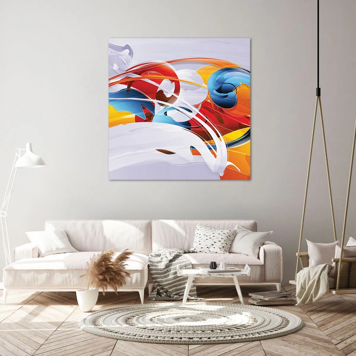 Canvastavla - Bild på duk - Elementens dans - 30x30 cm