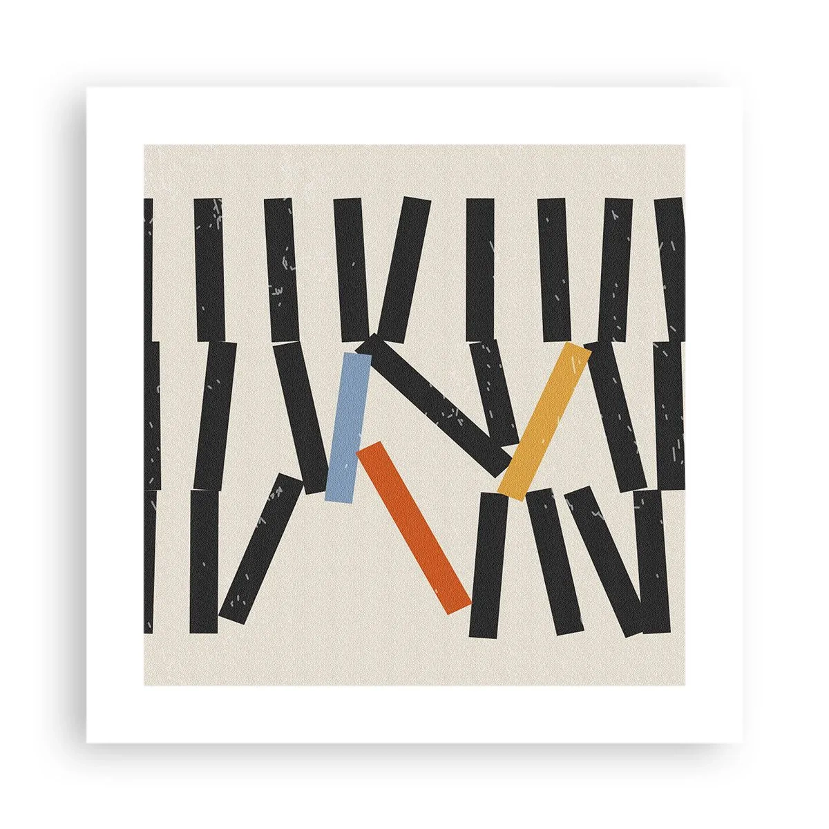 Affisch - Domino - komposition - 40x40 cm