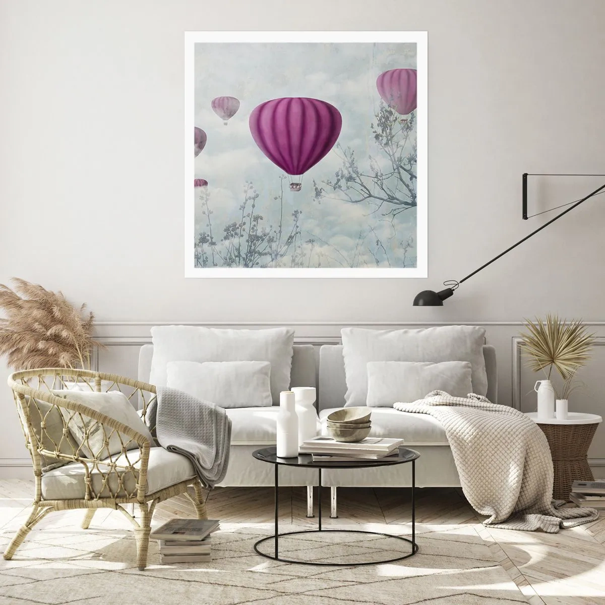 Affisch - Som båtar på himlen - 30x30 cm