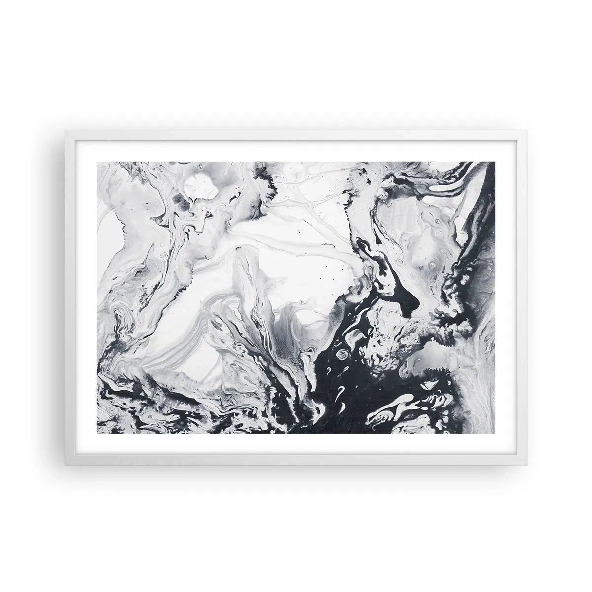 Affisch i vit ram - Jordens inre - 70x50 cm