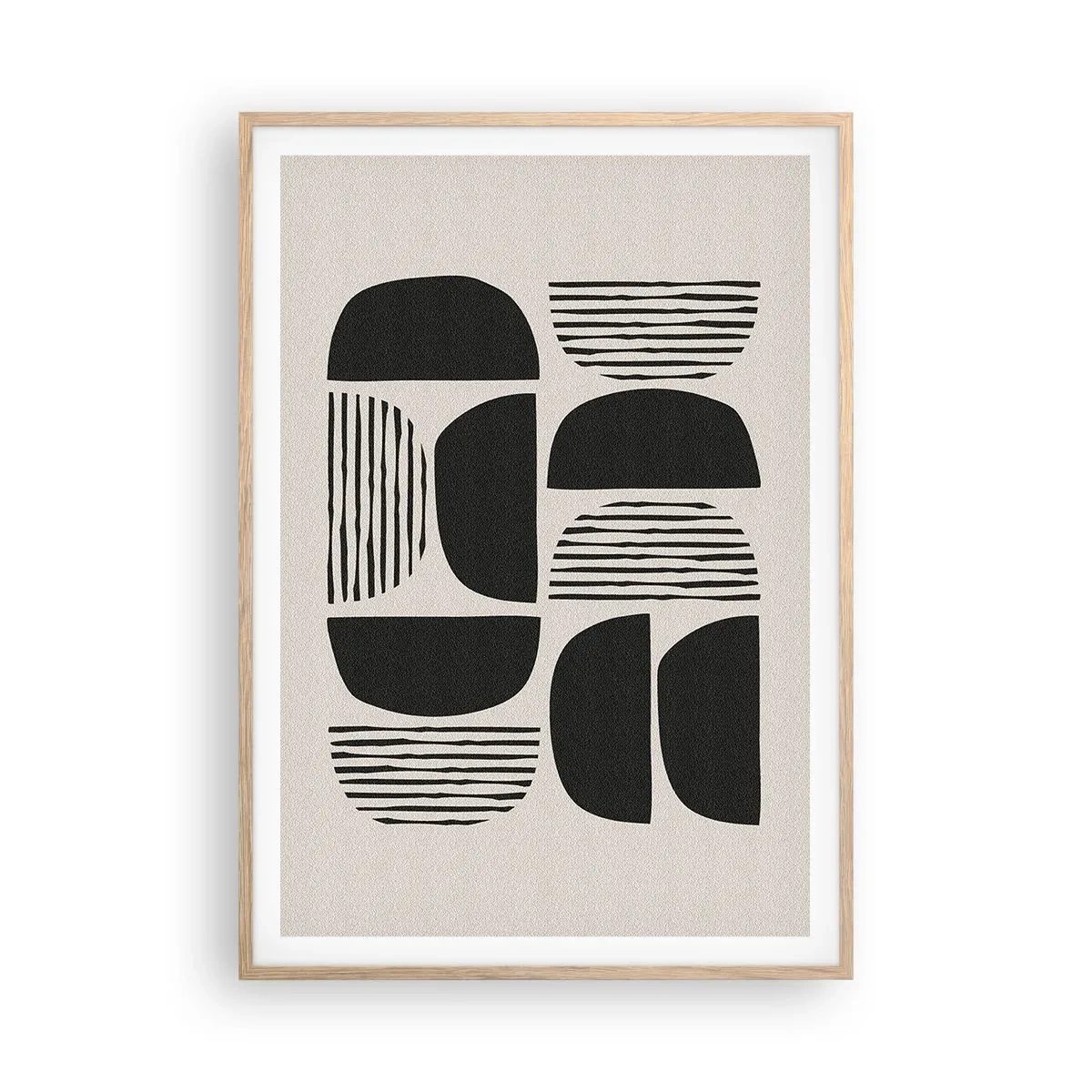 Affisch i ram av ljusek - Arrangemang med halvor - 70x100 cm