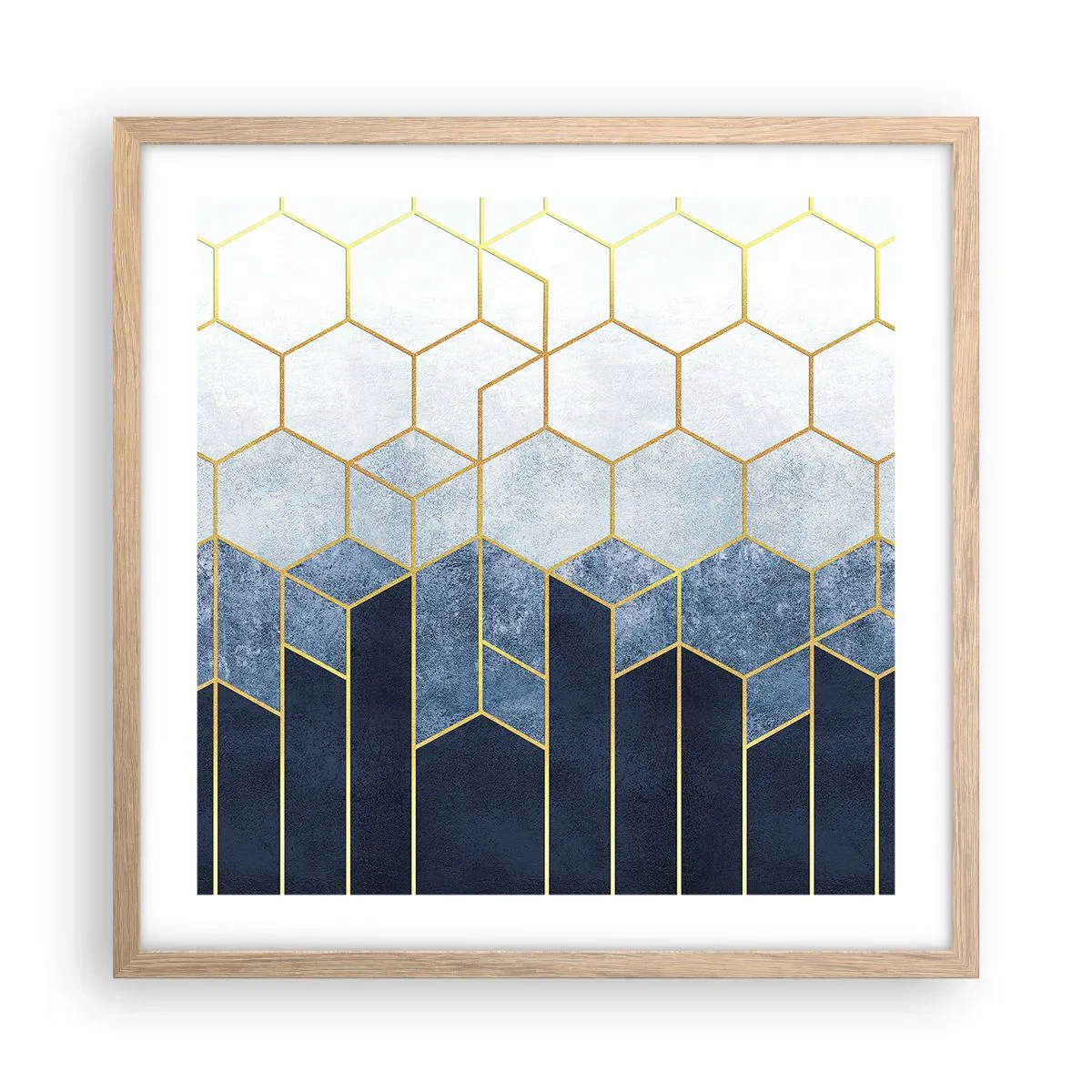 Affisch i ram av ljusek - Komposition i synkoprytm - 50x50 cm