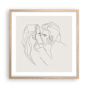 Affisch i ram av ljusek - I kärlekens famn - 50x50 cm