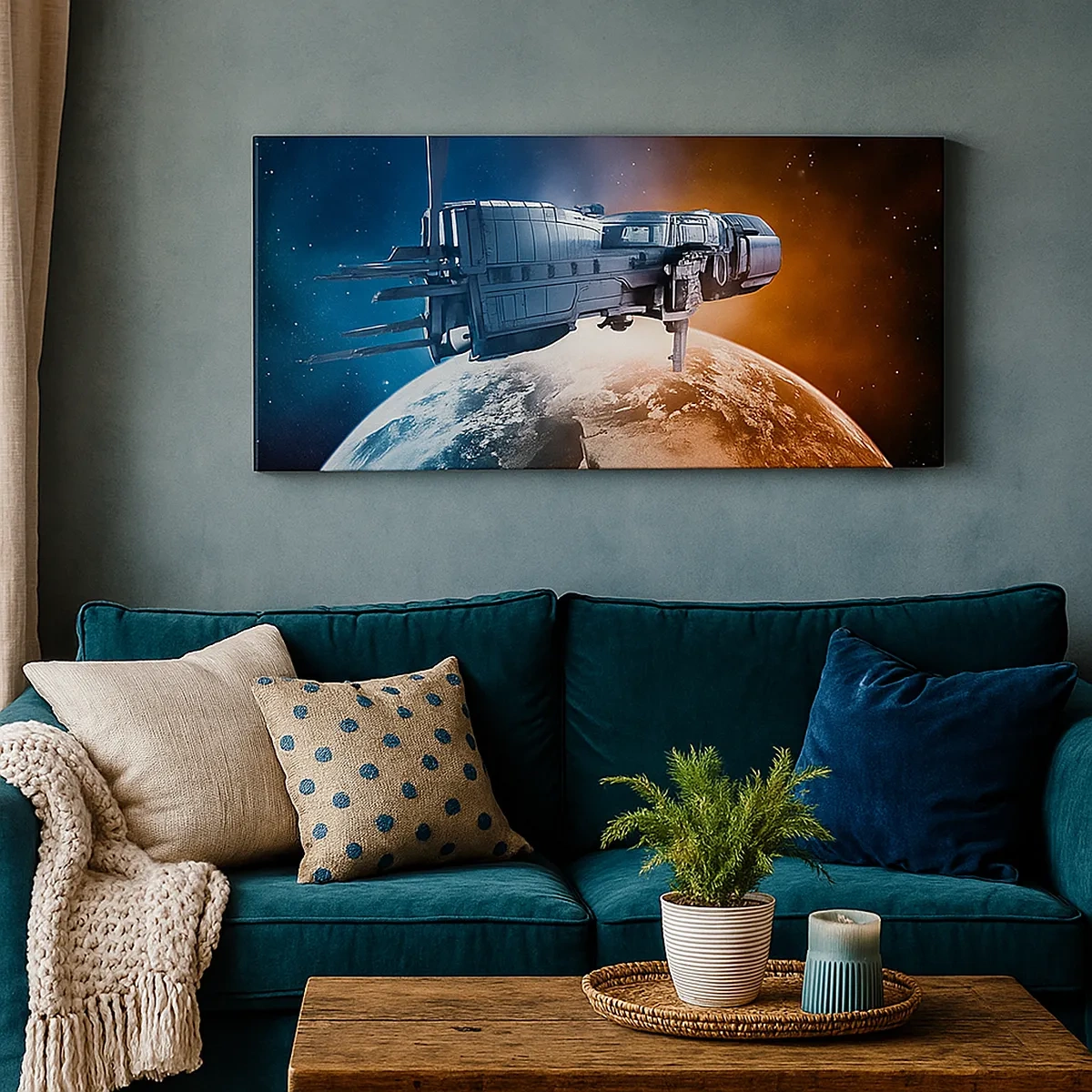 Canvastavla - Bild på duk - Uppmärksam åskådare - 30x30 cm